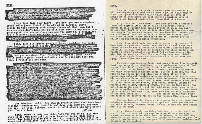 Redacted and unredacted letters