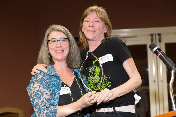 Cindy Cohn and Sandi Bowden