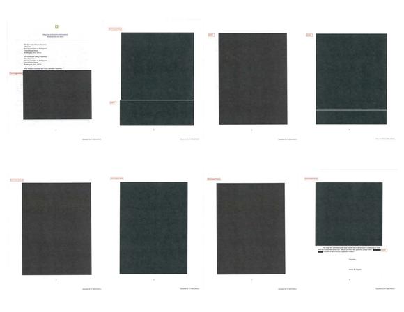 The Office of the Director of National Intelligence redacted almost all the pages of this memo on target killings.